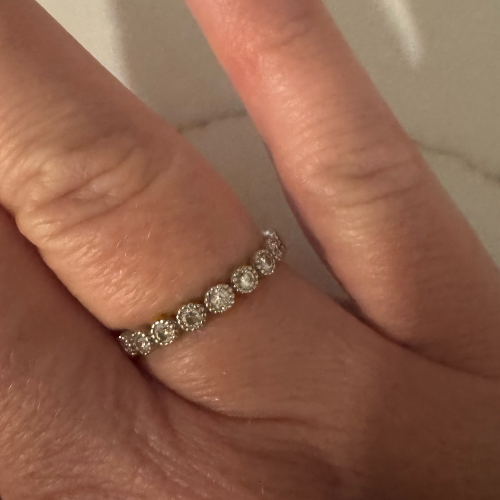 Angara 14k White Gold 3/4 Carat Diamond Eternity Ring